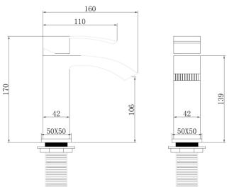 Смеситель для раковины ABBER Wasserfall хром AF8610